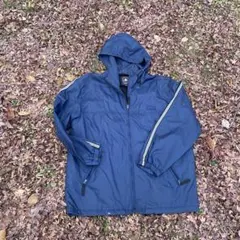 CONVERSE フード付きナイロンジャケット XL ネイビー