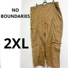 NO BOUNDARIES ブラウンカーゴパンツ XXL ボトムス
