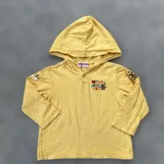 レトロ　ミキハウス フード付き　長袖Tシャツ　90