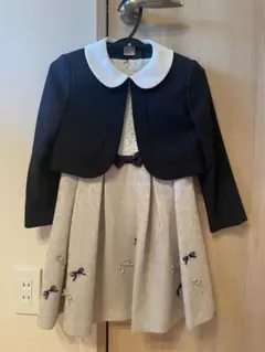 プティマイン ジャガードリボンOP+衿つきJKセット 120センチ