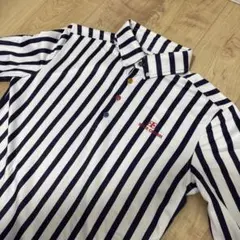 ★未使用品★Lサイズ/BLUE CRUSH/長袖ポロシャツ紺白