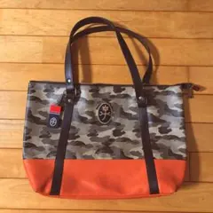 CASTELBAJAC【カステルバジャック】迷彩柄トートバッグ オレンジ