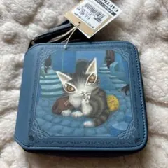 新品 わちふぃーるど ダヤン 財布 長財布 青い街 猫のダヤン タイム