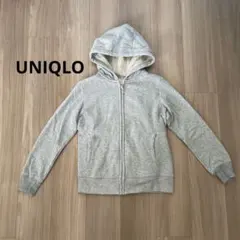 グレー フリース内側 パーカー 150