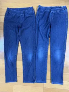 ！美品！2本セット！ユニクロ　キッズ　ジーンズ　デニム130