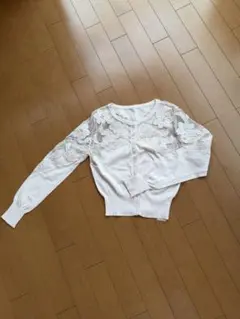 SNIDEL ピンクレースカーディガン