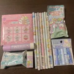 すみっコぐらし 鉛筆　鉛筆キャップ　消しゴム　のり　文具セットA