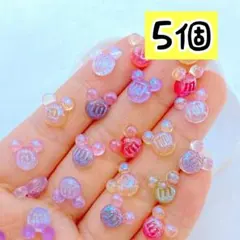 ネイルパーツ　ミッキー　カラフル　キラキラ　5こ