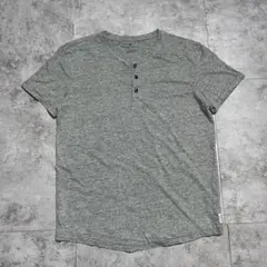 古*生様 アメリカンイーグル ヘンリーネックTシャツ グレー 袖ロゴ Mのサムネイル