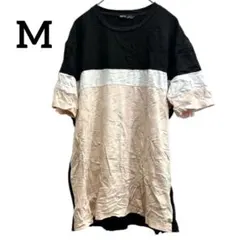 値下げ歓迎 SHEIN 半袖Tシャツ 【M】 黒・白・ピンク 切り替え 夏