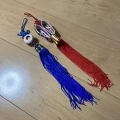 韓国　ノリゲ　福　寿　2点セット　起物　靴　青 赤