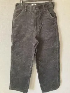 UNIQLO コーデュロイ ワイドパンツ グレー ウエスト76cm