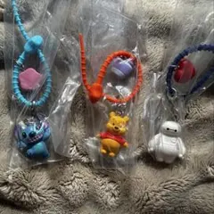 ディズニー カラフルマルチチャーム ベイマックス　プーさん　スティッチ３点セット