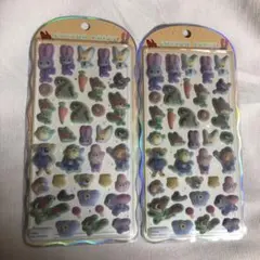 2セット　ズートピア　コットンパフィ　ボンボンドロップ　シール　フロッキー