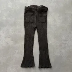 ZARA ザラ キッズ リブフレアパンツ グレー ボトム 104