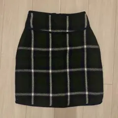 ダークグリーンチェック タイトミニスカート　ダズリン　dazzlin