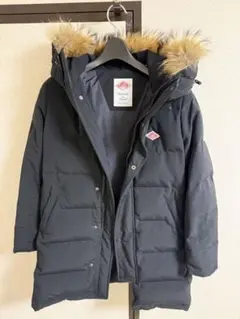 DANTON ブラック ダウンジャケット フード付き