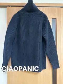 CIAOPANIC ネイビー リブ編みセーターのサムネイル