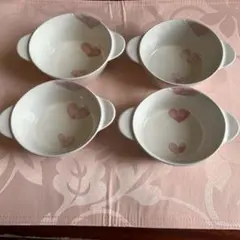 ハート柄鉢 4個セット