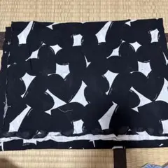 モノトーン ハート柄 ニット生地 140センチ✖️1メートル