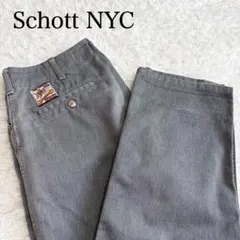 Schott NYC ワークパンツ ワークチノ グレー 30インチ バイカーのサムネイル