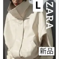 新品 ZARA ハイネック ソフト スウェット ジャケット M ラスト1点♪ 新品 ZARA ハイネック ソフト スウェット ジャケット M ラスト1点