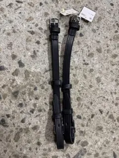 【新品】革製 頬革（チークピース）COBサイズ 頭絡パーツ 馬具