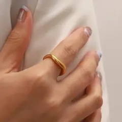 【人気】　ゴールド　ライン　8号　シンプル　ストリート　レディース　カジュアル