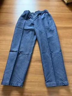 80s 90s スラブ調 ごま塩 ツータック ワイド スラックス ネップ カスリ