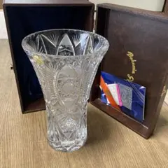 ボヘミアグラス クリスタル花瓶