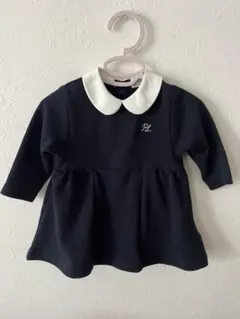 プティマイン　POLO BCS 襟付きワンピロンパース ネイビー70