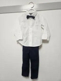 80センチ　ベビーフォーマル（シャツ・パンツ・サスペンダー・蝶ネクタイ）