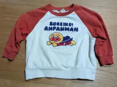 【訳アリ】アンパンマン 薄手トレーナー サイズ90　赤