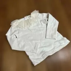 KP チュールフリル襟長袖Tシャツ、ロンT、カットソー110