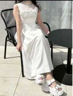 2025SS MERCURYDUO デニムフラワージャンスカ　タグつき新品