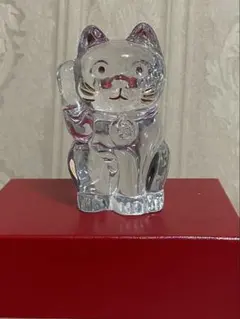 バカラまねき猫 約10cm 専用箱・説明書付 2025年最新】招き猫 バカラの