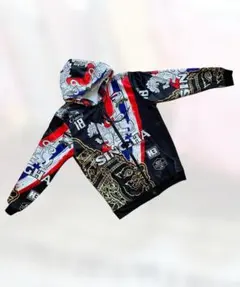 フルジップ 長袖 パーカー タイ◇黒【新品・未使用】サッカー ユニフォーム 風