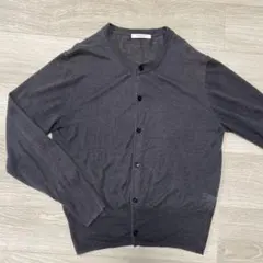 マカフィー　プレーンリネン クルーネックカーディガン