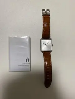 【美品】NIXON シルバー/ブラウン　取説付き