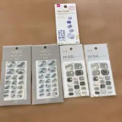 フット ジェル ネイル シール 5セット 3COINS and as ダイソー