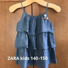 ZARA キッズ チュニック デニム風生地