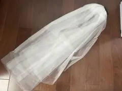 ホワイトチュールウェディングベール Sサイズ ギャザーあり
