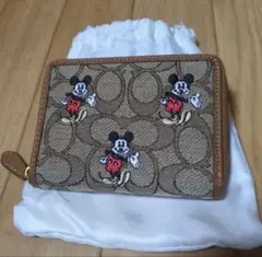 【DISNEY X COACH】スモール ジップ アラウンド ウォレット