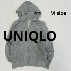 【UNIQLO】ジップアップパーカー グレー Mサイズ シンプル 着回し抜群