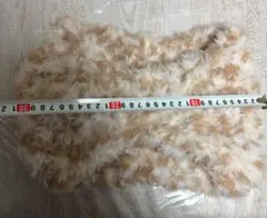 ファー風ネックウォーマー ベージュホワイト