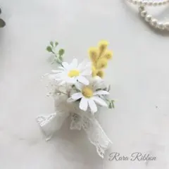 子供用コサージュ かわいい フォーマル 卒園式 入園式 ミモザ 入学式 卒業式