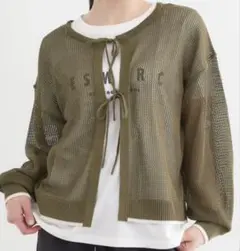 Cutie Blonde 前後2WAYで着られるメッシュニット＋ロゴTシャツ