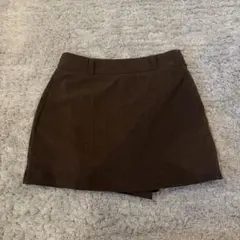 ブラウン コーデュロイ ミニスカート