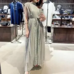 美品✨ABITOKYO Yukko コラボ ロングワンピース ライトグレー