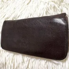 【良品✨】イルビゾンテ レザー ロングウォレット 二つ折り ブラウン